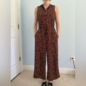Speechless Leopard cropped leg Jumpsuit